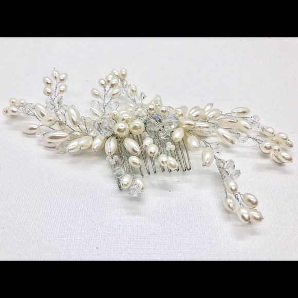 Accessories Crystal Pearl Bridal Hair Piece Comb Poshmark
